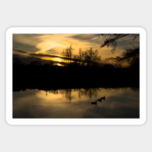 Flatford Mill Sunset Sticker